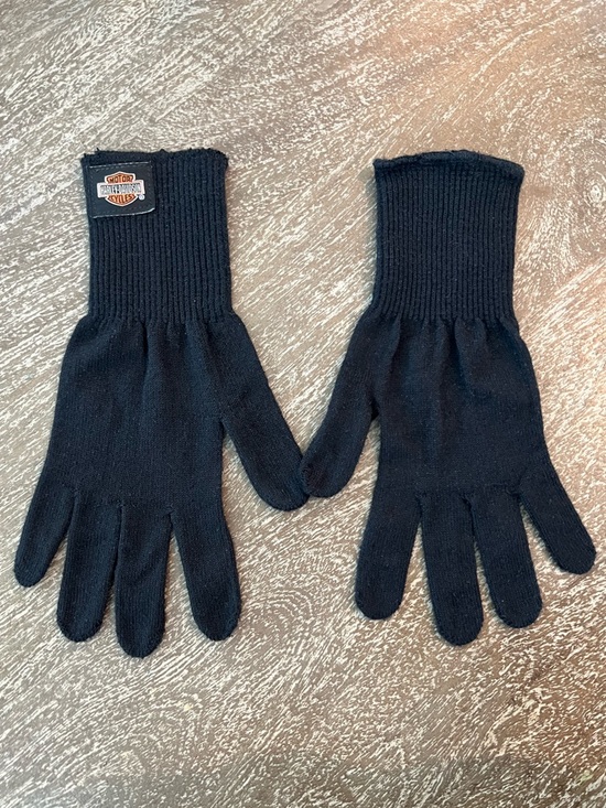 Harley-Davidson Other - Harley-Davidson Black Knit Gloves with Logo Patch